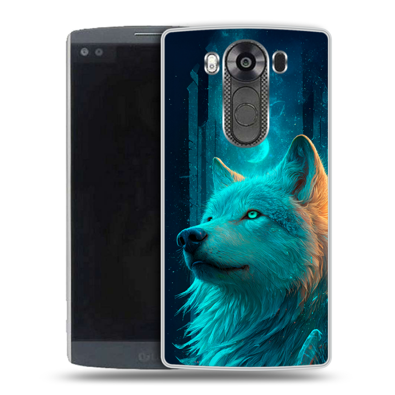 Силиконовый чехол на LG V10 с принтом бабочки саккура Силиконовый чехол на LG V10 с принтом бабочки саккура