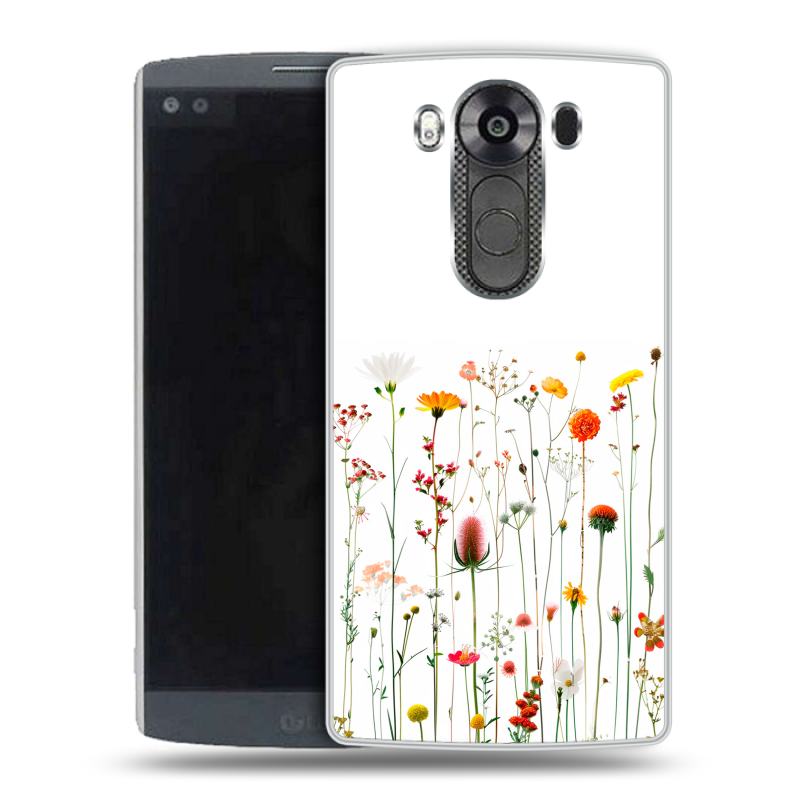 Пластиковый чехол на LG V10 с принтом цветы Пластиковый чехол на LG V10 с принтом цветы