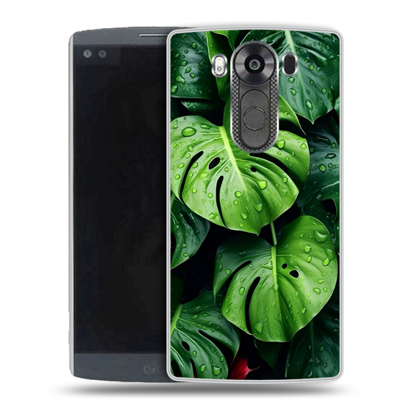 Пластиковый чехол на LG V10 с принтом Листья Пластиковый чехол на LG V10 с принтом Листья