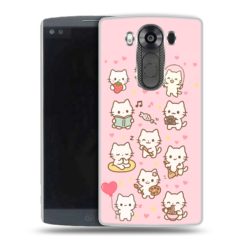 Силиконовый чехол на LG V10 с принтом Hello Kitty Хелоу Кити Силиконовый чехол на LG V10 с принтом Hello Kitty Хелоу Кити