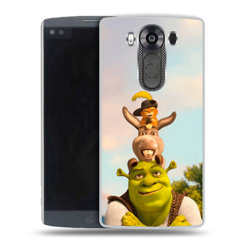Пластиковый чехол на LG V10 с принтом Шрек Shrek Пластиковый чехол на LG V10 с принтом Шрек Shrek
