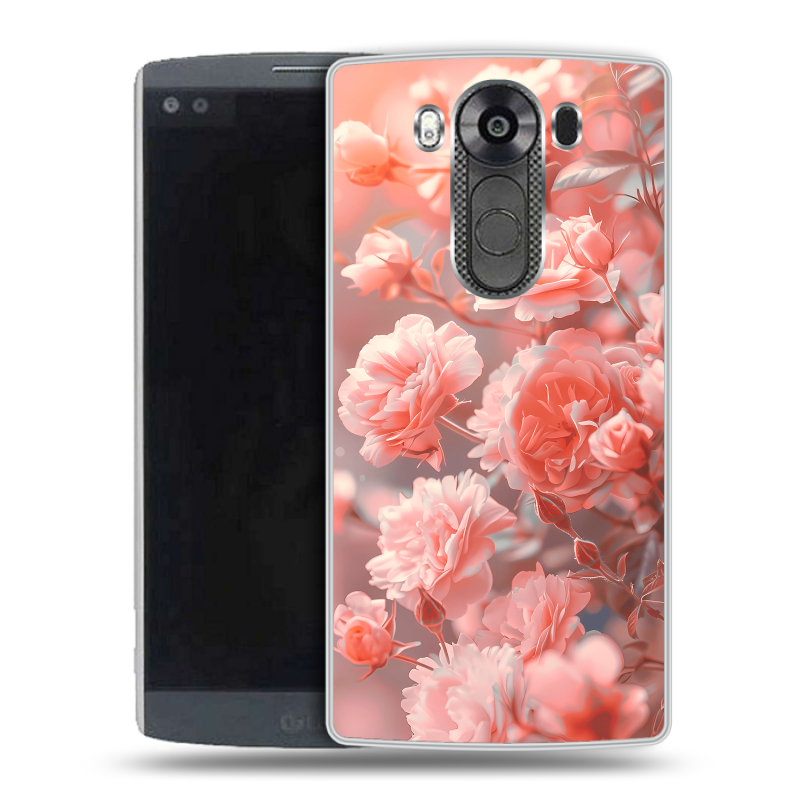 Пластиковый чехол на LG V10 с принтом Розы цветы Пластиковый чехол на LG V10 с принтом Розы цветы