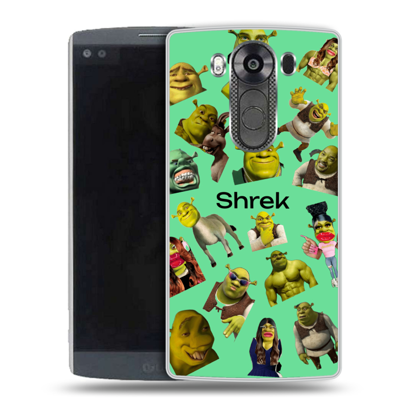 Пластиковый чехол на LG V10 с принтом Шрек Shrek Пластиковый чехол на LG V10 с принтом Шрек Shrek