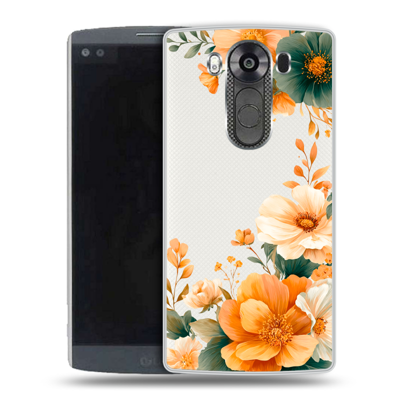 Пластиковый чехол на LG V10 с принтом Цветы принт Пластиковый чехол на LG V10 с принтом Цветы принт