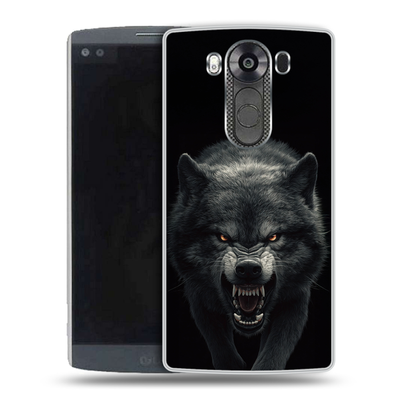 Силиконовый чехол на LG V10 с принтом Волк Силиконовый чехол на LG V10 с принтом Волк