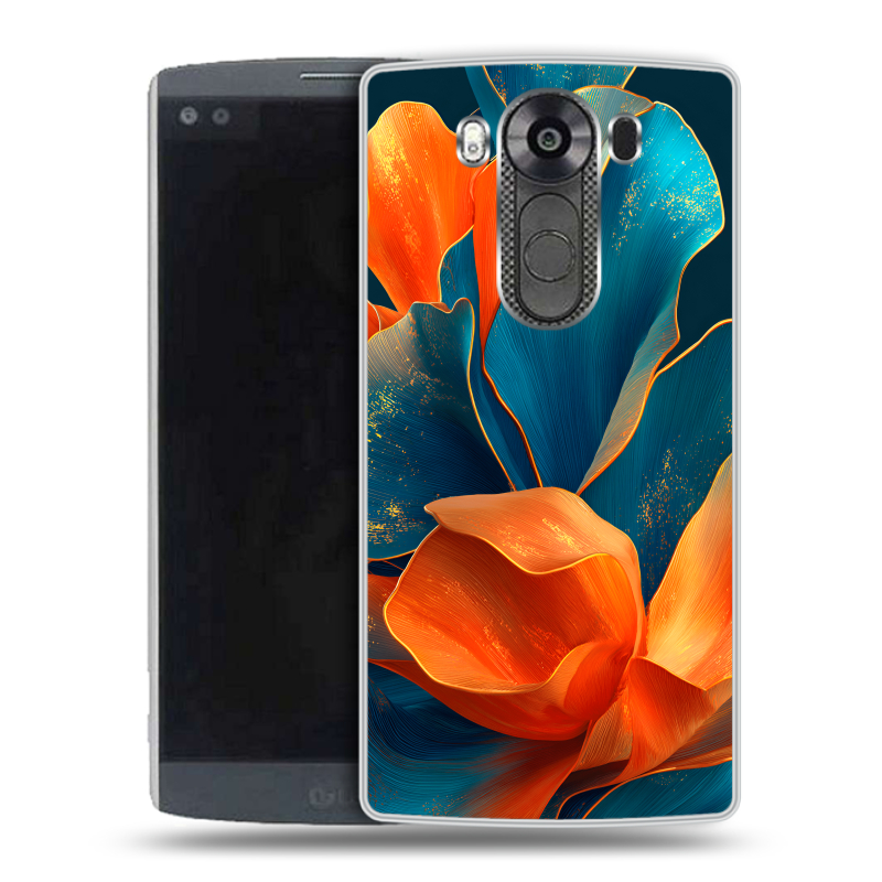 Силиконовый чехол на LG V10 с принтом Цветы Силиконовый чехол на LG V10 с принтом Цветы