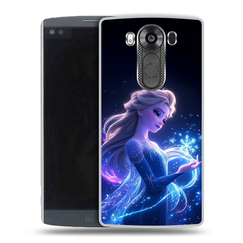 Силиконовый чехол на LG V10 с принтом Холодное сердце Frozen Силиконовый чехол на LG V10 с принтом Холодное сердце Frozen