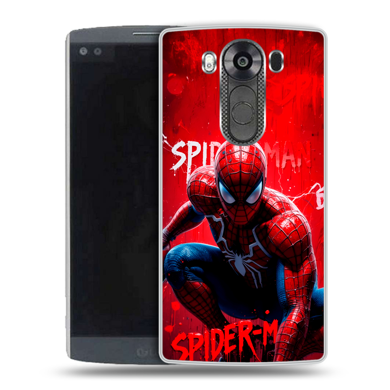 Пластиковый чехол на LG V10 с принтом Spiderman Человек паук Пластиковый чехол на LG V10 с принтом Spiderman Человек паук