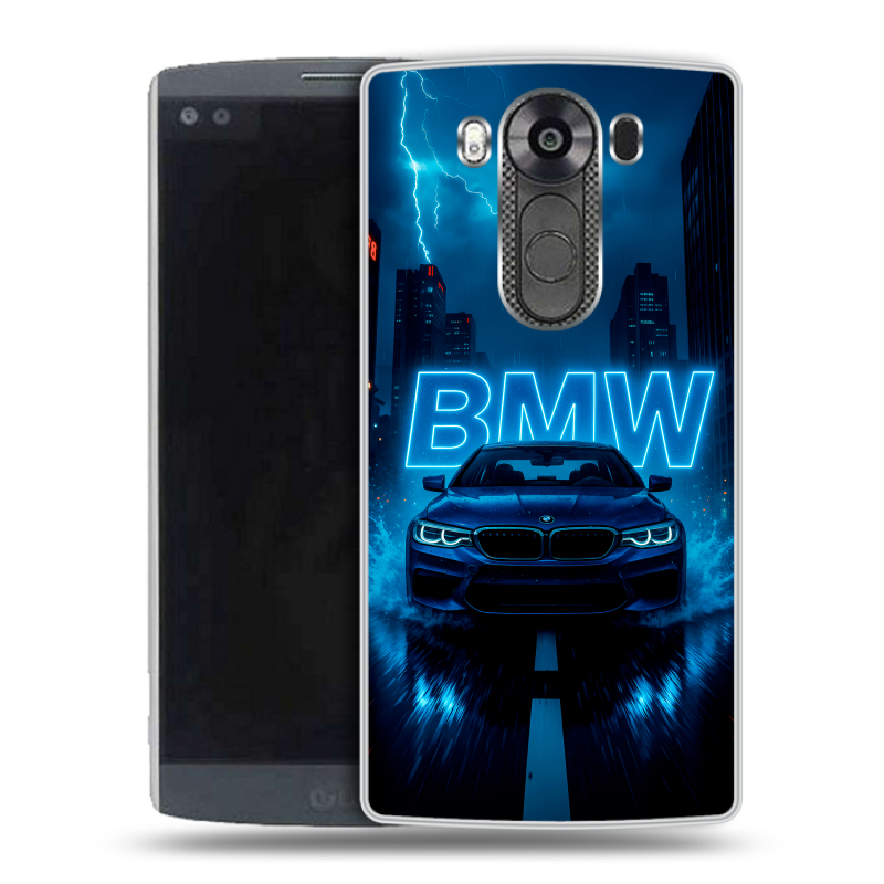 Пластиковый чехол на LG V10 с принтом BMW БМВ Пластиковый чехол на LG V10 с принтом BMW БМВ