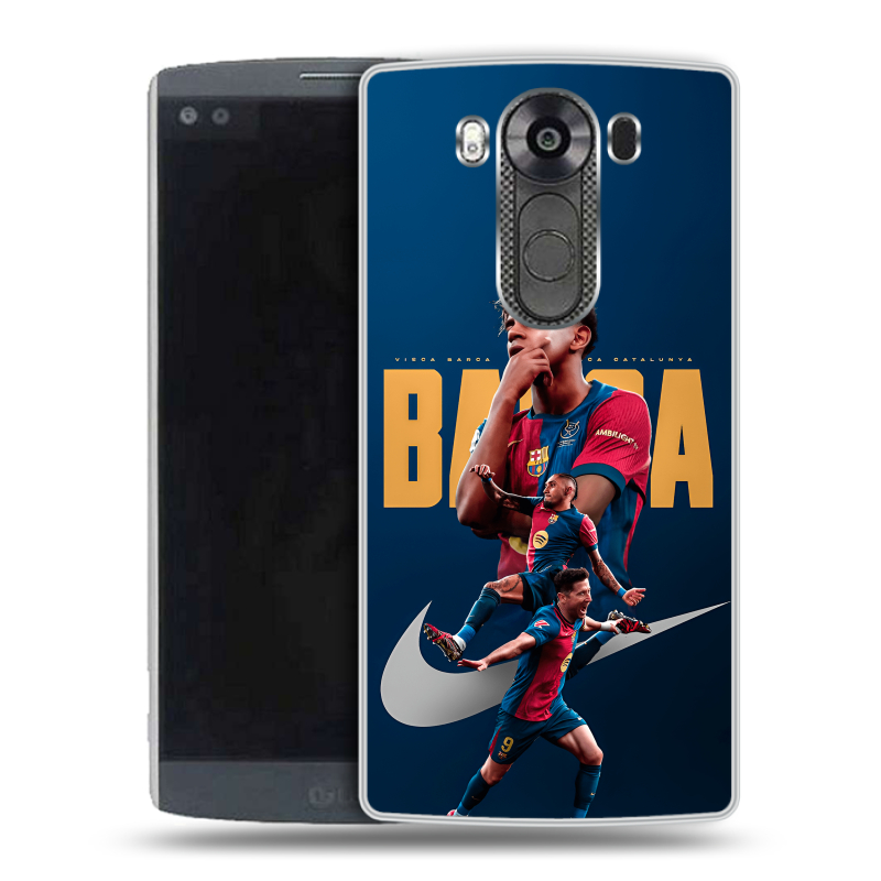 Силиконовый чехол на LG V10 с принтом Барселона Barca Yamal Силиконовый чехол на LG V10 с принтом Барселона Barca Yamal
