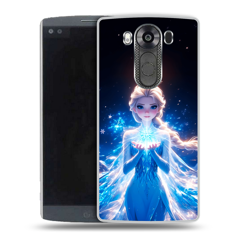 Силиконовый чехол на LG V10 с принтом Холодное сердце Frozen Силиконовый чехол на LG V10 с принтом Холодное сердце Frozen