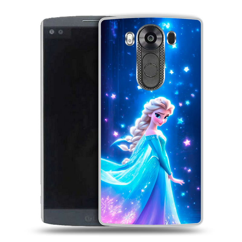 Силиконовый чехол на LG V10 с принтом Холодное сердце Frozen Силиконовый чехол на LG V10 с принтом Холодное сердце Frozen