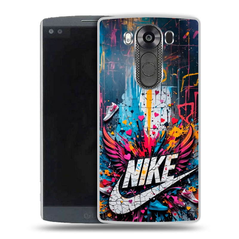 Силиконовый чехол на LG V10 с принтом Nike Найк Силиконовый чехол на LG V10 с принтом Nike Найк