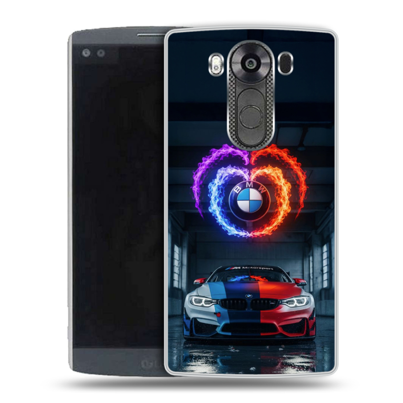 Силиконовый чехол на LG V10 с принтом BMW БМВ Силиконовый чехол на LG V10 с принтом BMW БМВ