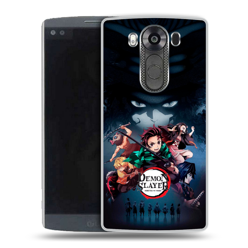 Силиконовый чехол на LG V10 с принтом Demon Slayer Клинок рассекающий демонов Силиконовый чехол на LG V10 с принтом Demon Slayer Клинок рассекающий демонов