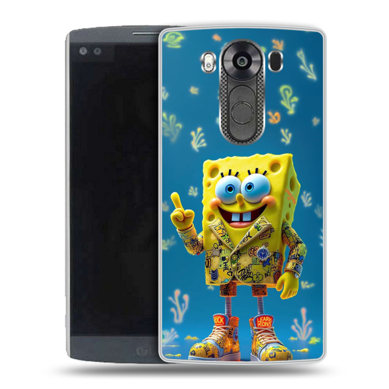 Силиконовый чехол на LG V10 с принтом Спанч боб Спанчбоб Силиконовый чехол на LG V10 с принтом Спанч боб Спанчбоб