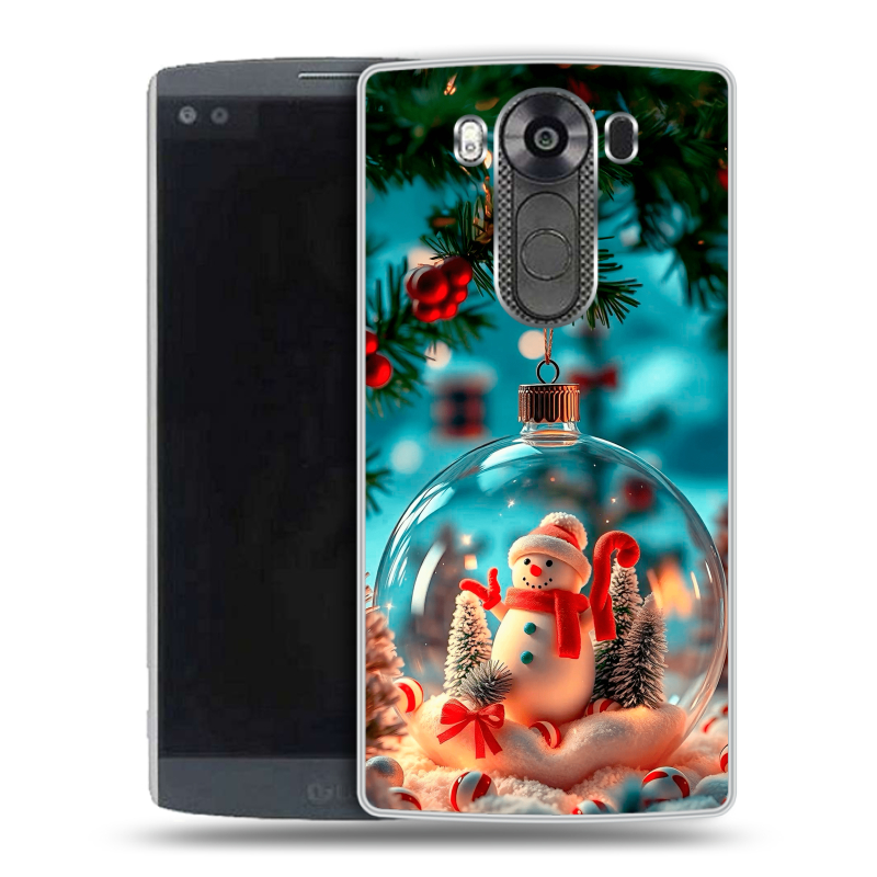 Силиконовый чехол на LG V10 с принтом Новый год Силиконовый чехол на LG V10 с принтом Новый год