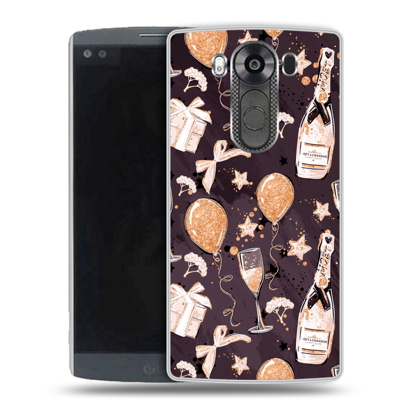 Пластиковый чехол на LG V10 с принтом Новый год Пластиковый чехол на LG V10 с принтом Новый год