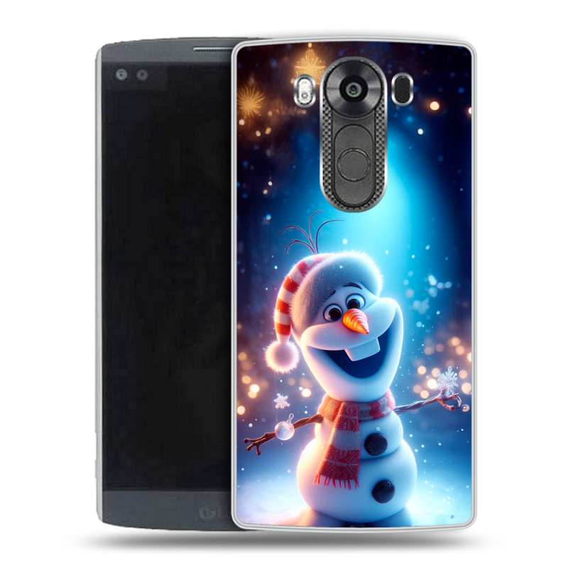 Силиконовый чехол на LG V10 с принтом Новый год Силиконовый чехол на LG V10 с принтом Новый год