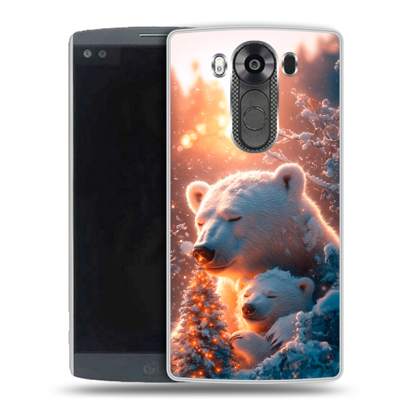 Пластиковый чехол на LG V10 с принтом Новый год Пластиковый чехол на LG V10 с принтом Новый год