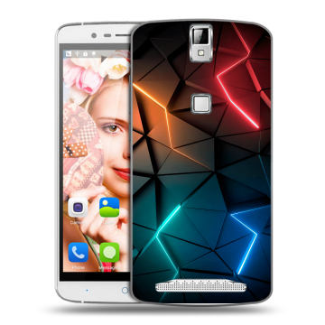 Пластиковый чехол на Elephone P8000 с принтом Абстракция неон Пластиковый чехол на Elephone P8000 с принтом Абстракция неон