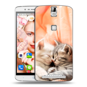 Пластиковый чехол на Elephone P8000 с принтом Котята