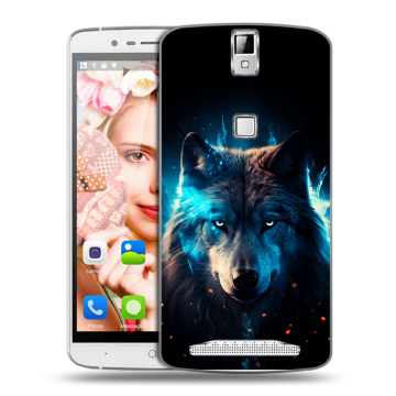 Пластиковый чехол на Elephone P8000 с принтом Волк ночной