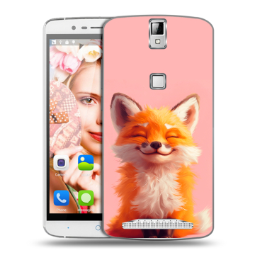 Пластиковый чехол на Elephone P8000 с принтом милая лиса
