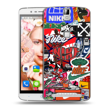 Пластиковый чехол на Elephone P8000 с принтом Найк Nike яркий Пластиковый чехол на Elephone P8000 с принтом Найк Nike яркий