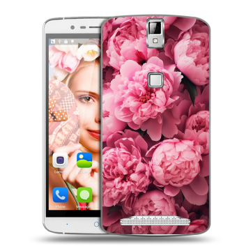 Пластиковый чехол на Elephone P8000 с принтом цветы пионы Пластиковый чехол на Elephone P8000 с принтом цветы пионы