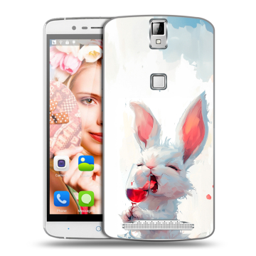 Пластиковый чехол на Elephone P8000 с принтом кролик зайчик Пластиковый чехол на Elephone P8000 с принтом кролик зайчик