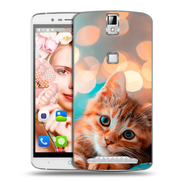 Пластиковый чехол на Elephone P8000 с принтом котик Пластиковый чехол на Elephone P8000 с принтом котик