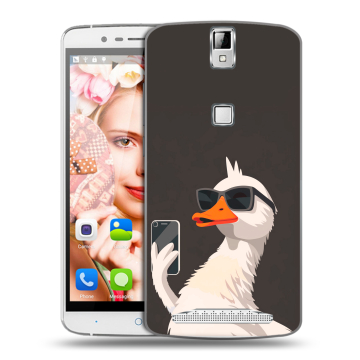 Пластиковый чехол на Elephone P8000 с принтом утка в очках Пластиковый чехол на Elephone P8000 с принтом утка в очках