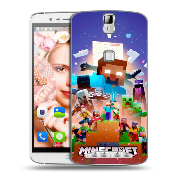 Пластиковый чехол на Elephone P8000 с принтом Майнкрафт Minecraft Пластиковый чехол на Elephone P8000 с принтом Майнкрафт Minecraft