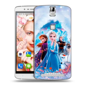 Пластиковый чехол на Elephone P8000 с принтом Холодное сердце Frozen