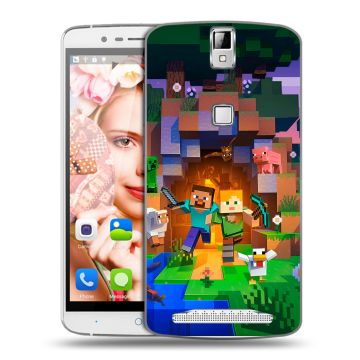 Пластиковый чехол на Elephone P8000 с принтом Майнкрафт Minecraft Пластиковый чехол на Elephone P8000 с принтом Майнкрафт Minecraft