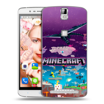Пластиковый чехол на Elephone P8000 с принтом Майнкрафт Minecraft Пластиковый чехол на Elephone P8000 с принтом Майнкрафт Minecraft