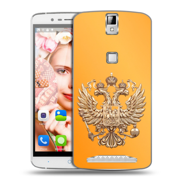 Пластиковый чехол на Elephone P8000 с принтом Герб Флаг России