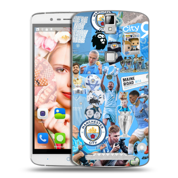 Пластиковый чехол на Elephone P8000 с принтом Man City Манчестер Сити