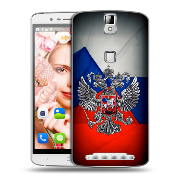 Пластиковый чехол на Elephone P8000 с принтом Флаг России