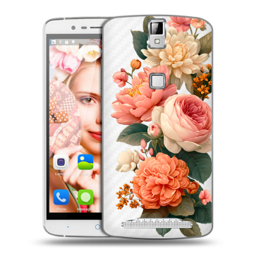 Пластиковый чехол на Elephone P8000 с принтом цветы