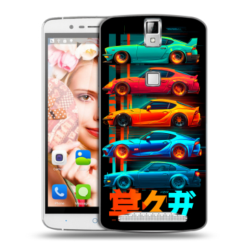 Пластиковый чехол на Elephone P8000 с принтом машины тачки