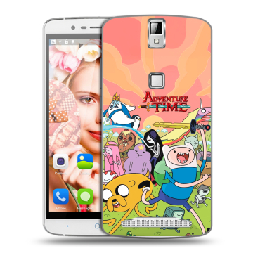 Пластиковый чехол на Elephone P8000 с принтом Adventure time Время приключений