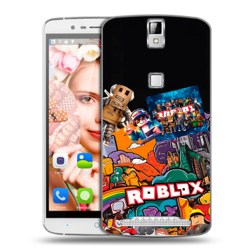 Пластиковый чехол на Elephone P8000 с принтом Roblox Роблокс