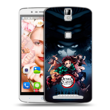 Пластиковый чехол на Elephone P8000 с принтом Demon Slayer Клинок рассекающий демонов
