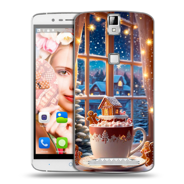 Пластиковый чехол на Elephone P8000 с принтом Новый год