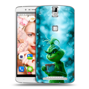 Пластиковый чехол на Elephone P8000 с принтом Новый год гринч