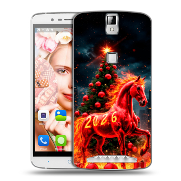 Пластиковый чехол на Elephone P8000 с принтом Новый год