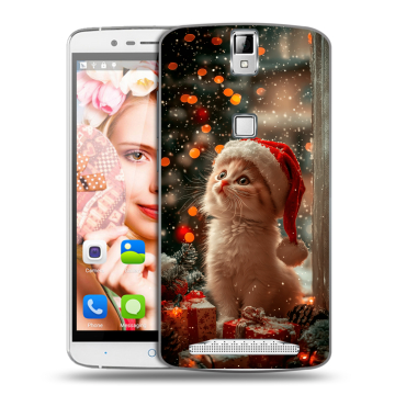 Пластиковый чехол на Elephone P8000 с принтом Новый год