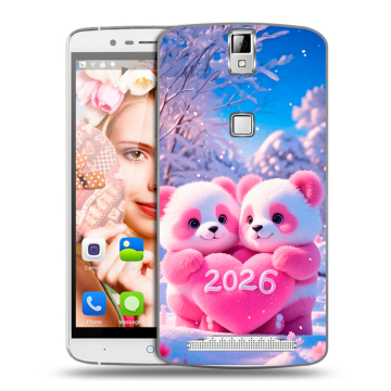Пластиковый чехол на Elephone P8000 с принтом Новый год